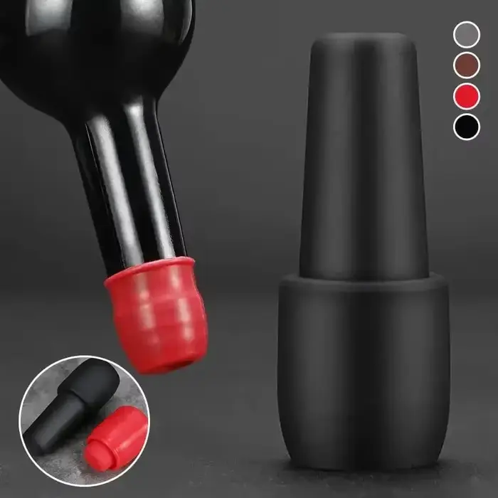Bouchon de bouteille de vin rouge en silicone souple