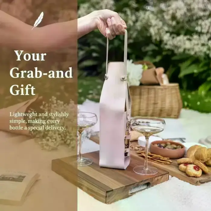 Sac de transport pour vin et champagne avec poignée