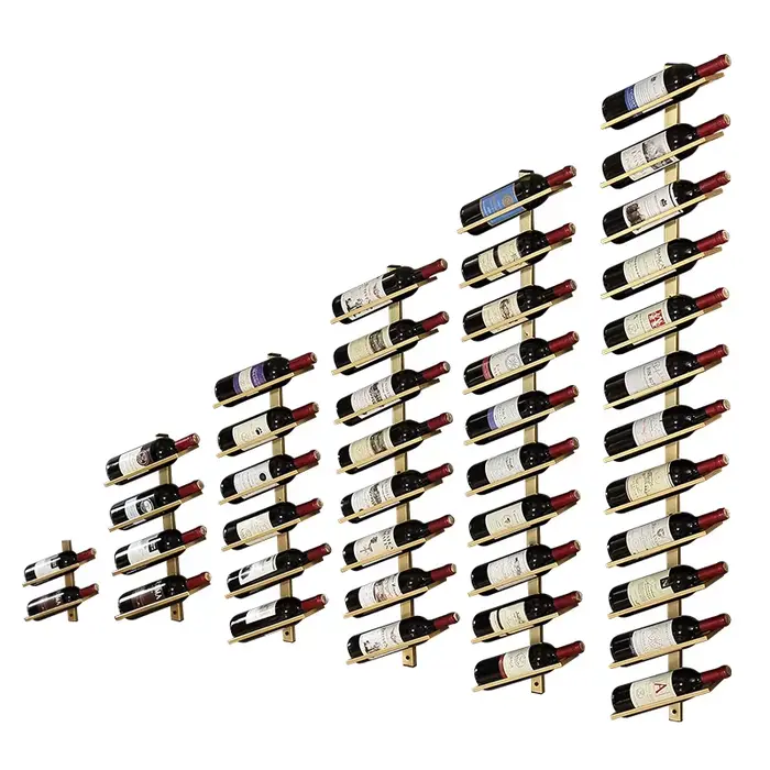 Casier à vin mural porte-bouteille de vin affichage support en fer stockage de bouteilles de Champagne