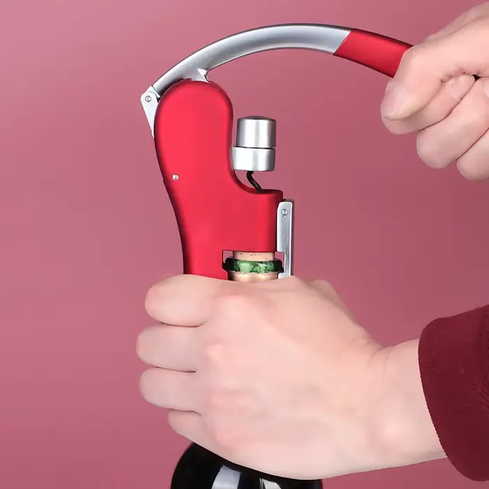 Tire-bouchon à vin, levier en liège domestique