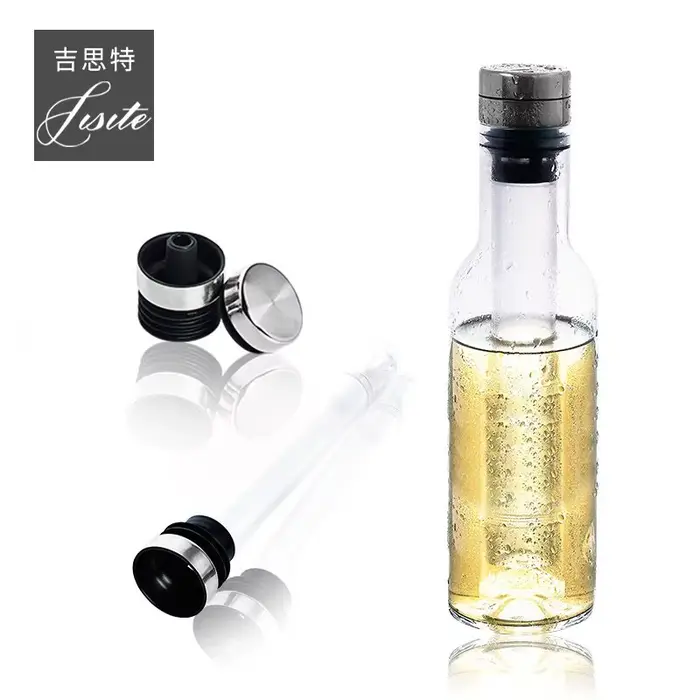 Refroidisseur de vin rapide en verre cristal avec bâtonnet intégré