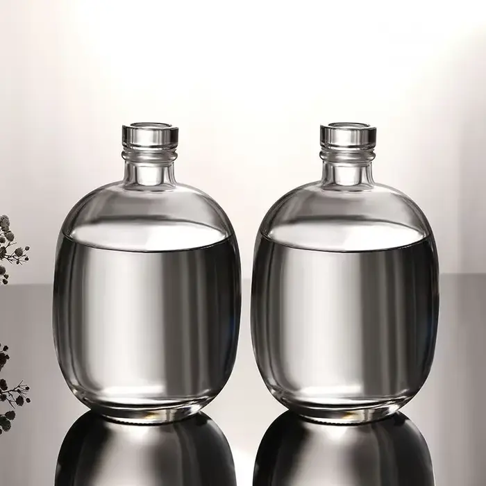Carafe à vin en verre transparent/mat pour fête classique