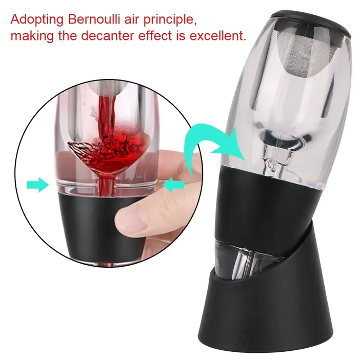 Professionnel pour Bar fête cuisine vin rouge whisky aérateur distributeur vin carafe verseur avec filtre et Base séchage rapide