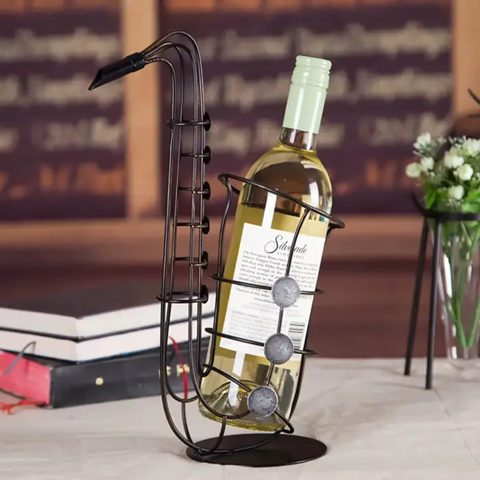 Style européen Simple lumière luxe en fer forgé casier à vin créatif décoration de la maison Club hôtel