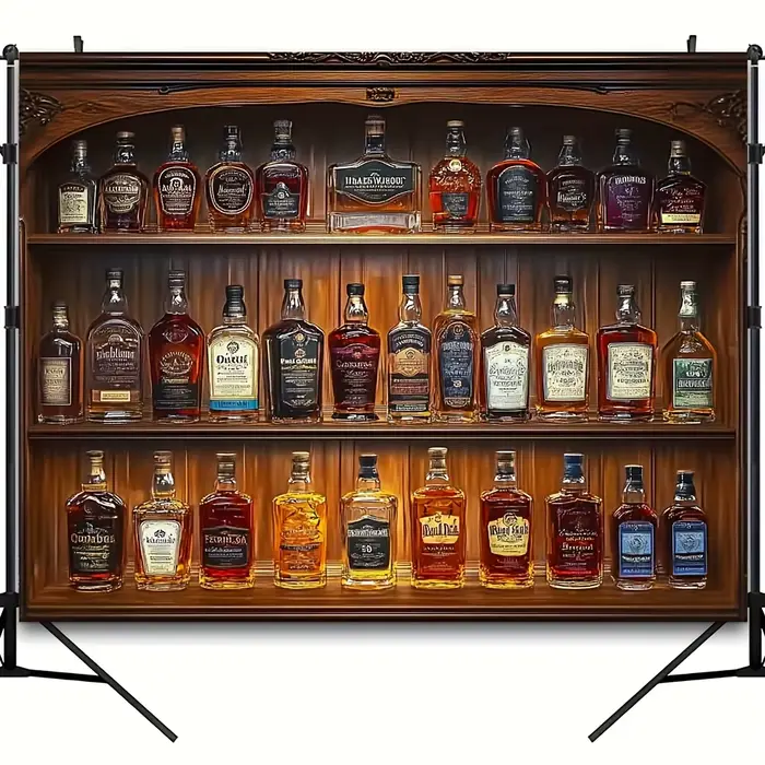 Armoire à vin murale rétro en bois