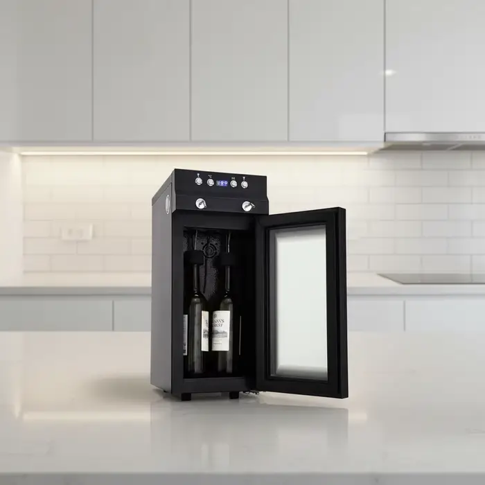 Refroidisseur de vin automatique de luxe pour 2 bouteilles