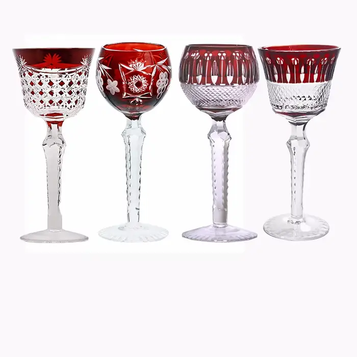 Verre de cristal de couleur rouge de qualité supérieure