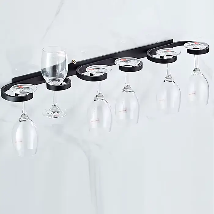 Porte-verre à vin mural en aluminium sans poinçon