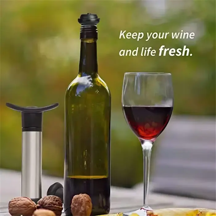 Kit de pompe à vin sous vide avec ouvre-feuille de vin