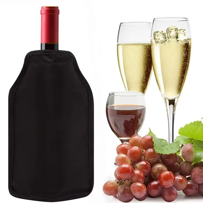 Manchon de sac de glace rafraîchissant pour vin rouge – Refroidisseur de boissons doux pour pique-niques