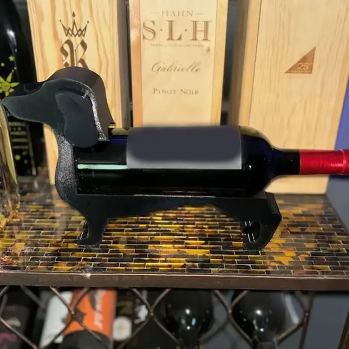 Teckel porte-bouteille de vin drôle comptoir bouteille de vin stockage casier à vin liqueur présentoir support maison Bar décoration