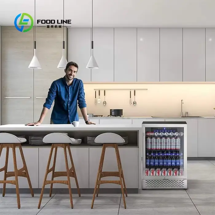 Réfrigérateur à boissons et à vin commercial personnalisé de 24 pouces pour le stockage et l'affichage