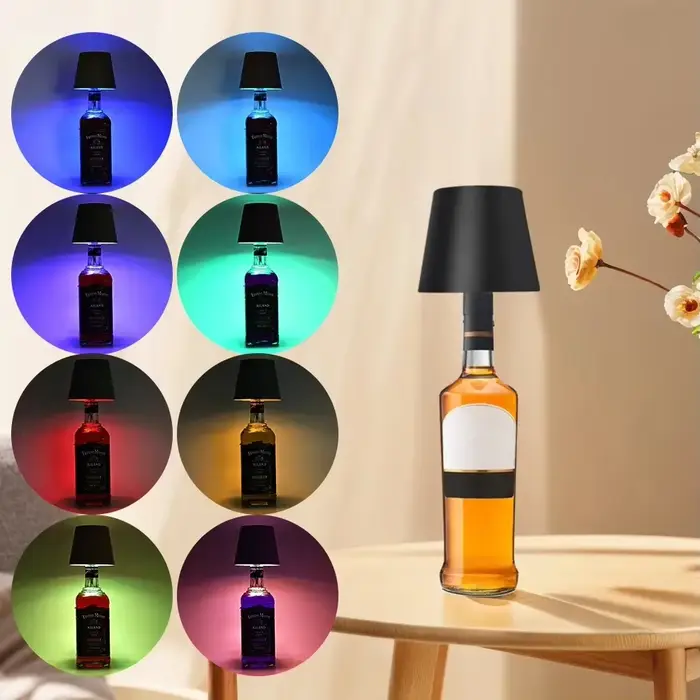 Lampe de bouteille de vin sans fil à commande tactile