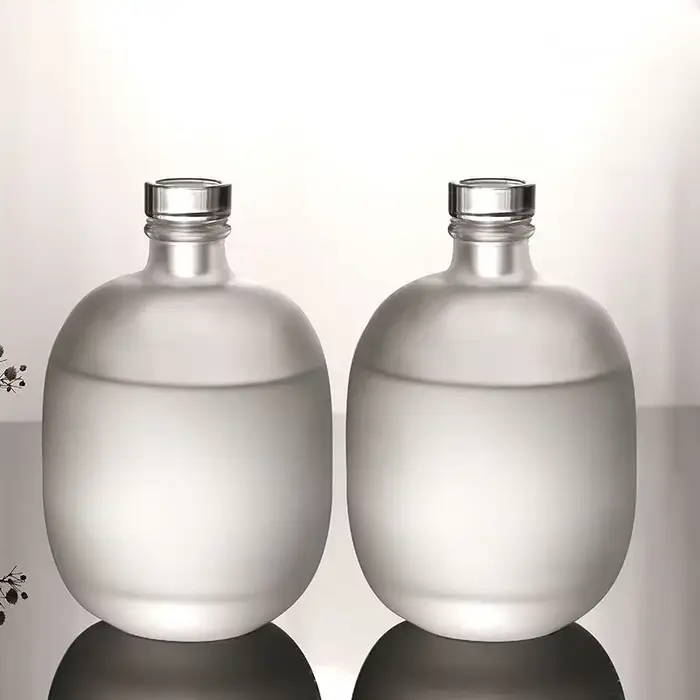 Carafe à vin en verre transparent/mat pour fête classique