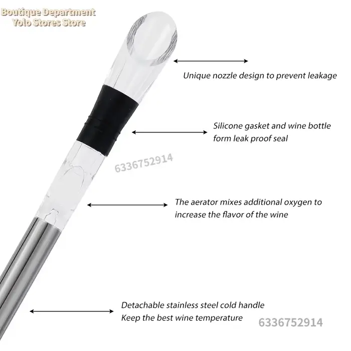 Bâtonnet refroidisseur de bouteille de vin en acier inoxydable