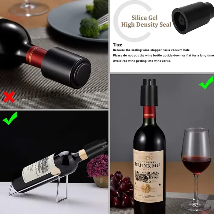 Bouchon de bouteille de vin sous vide